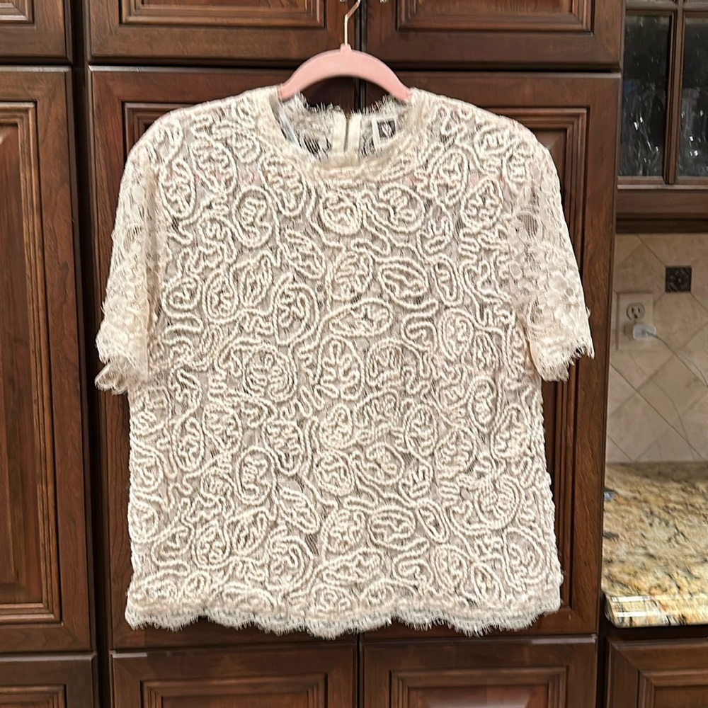 ANNE KLEIN Lace Top - XL
